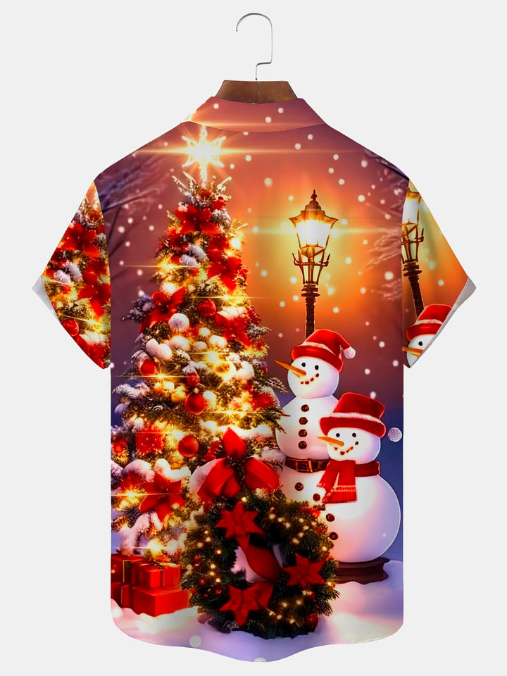 Alohadaddy Christmas Snowman Print Men&