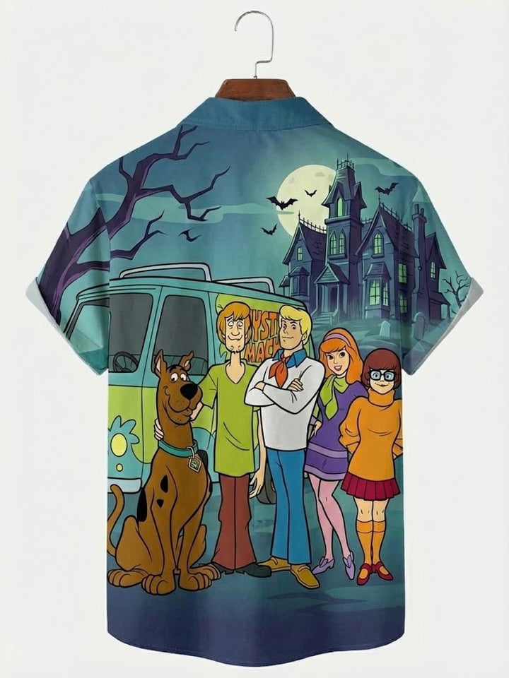 Alohadaddy® Hawaiian Retro  Cartoon Print Men&