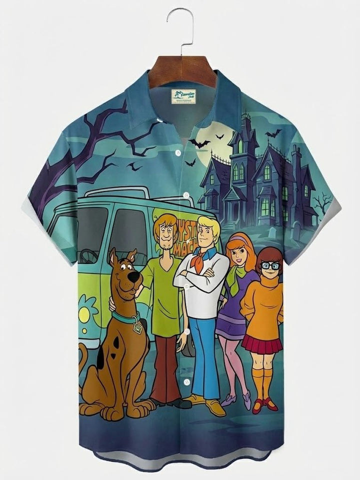 Alohadaddy® Hawaiian Retro  Cartoon Print Men&