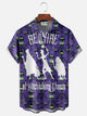 Alohadaddy® Halloween Movie Print Men's Button Pocket Short Sleeve Shirt Big & Tall