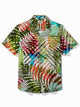 Camisa hawaiana para hombre de Alohadaddy Beach Vacation con arte floral geométrico y bolsillo de fácil cuidado Camisa tropical de gran tamaño