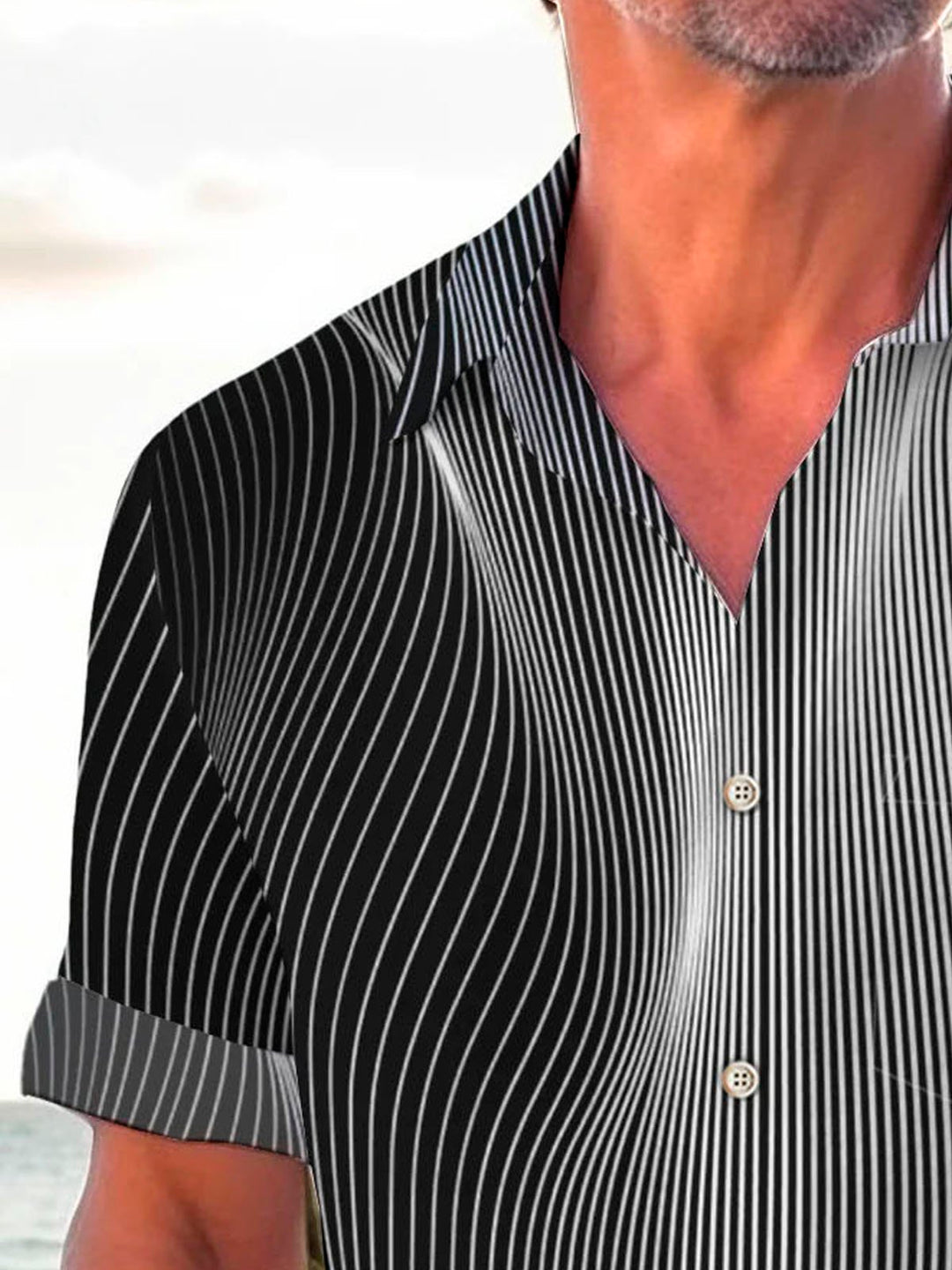Alohadaddy Retro Stripe Print Men&