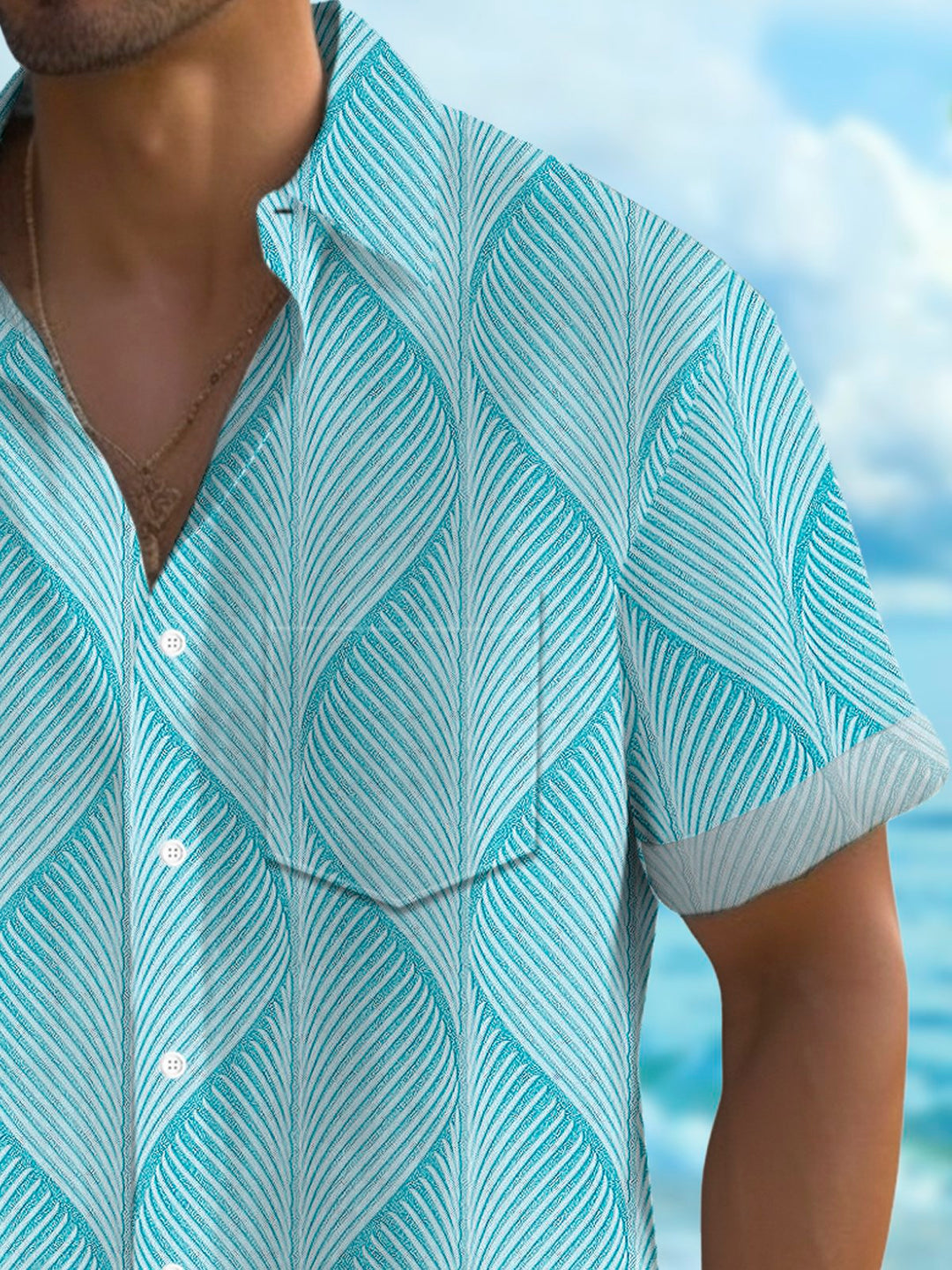 Alohadaddy Retro Geometric Gradient Texture Print Men&