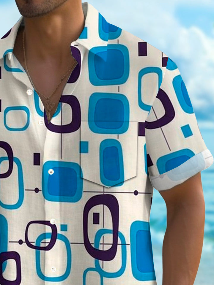 Alohadaddy Retro Geometric 3D Print Men&