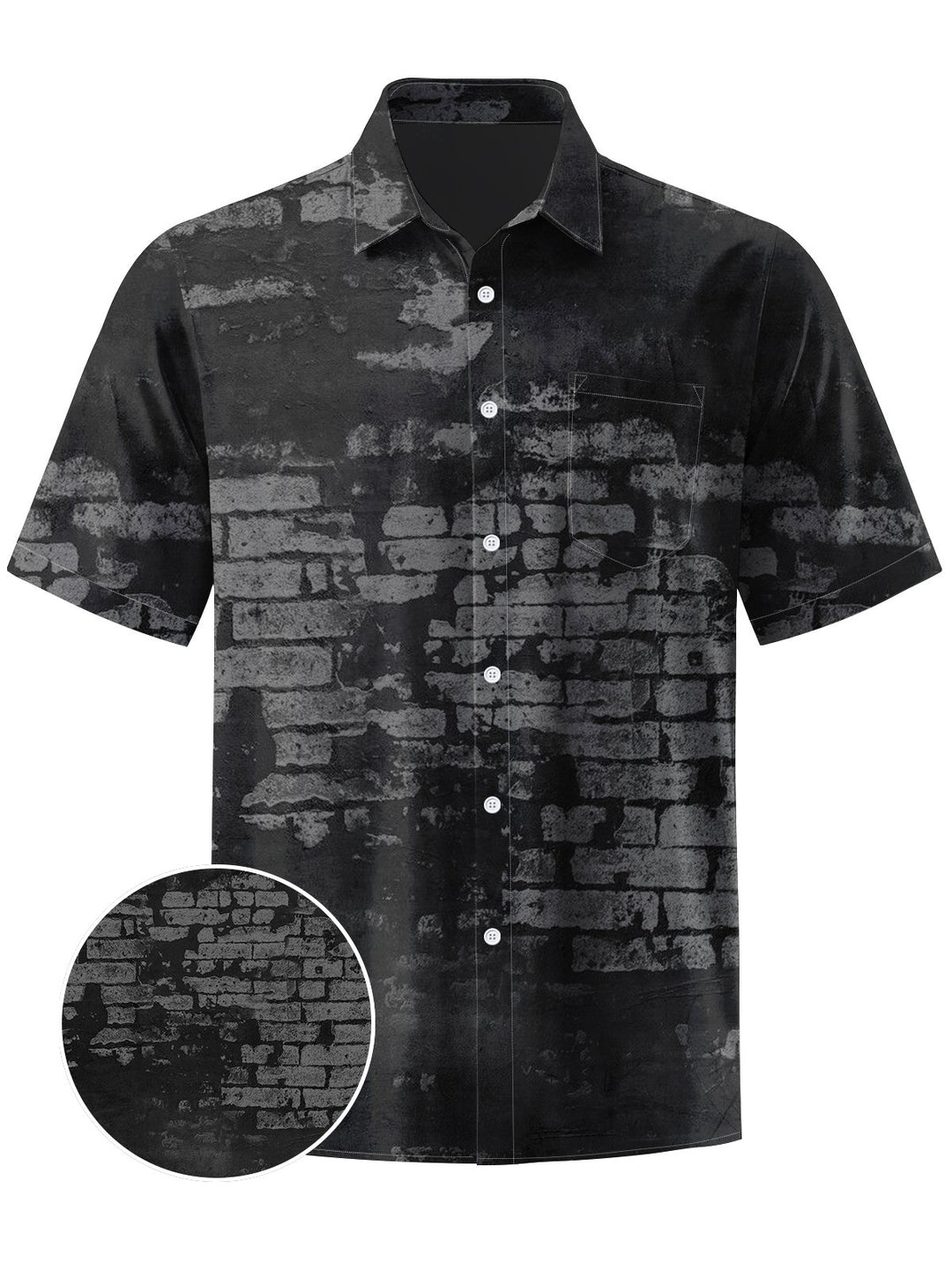 Alohadaddy® Casual Brick Wall Geometric Print Art Moisture Wicking Men&