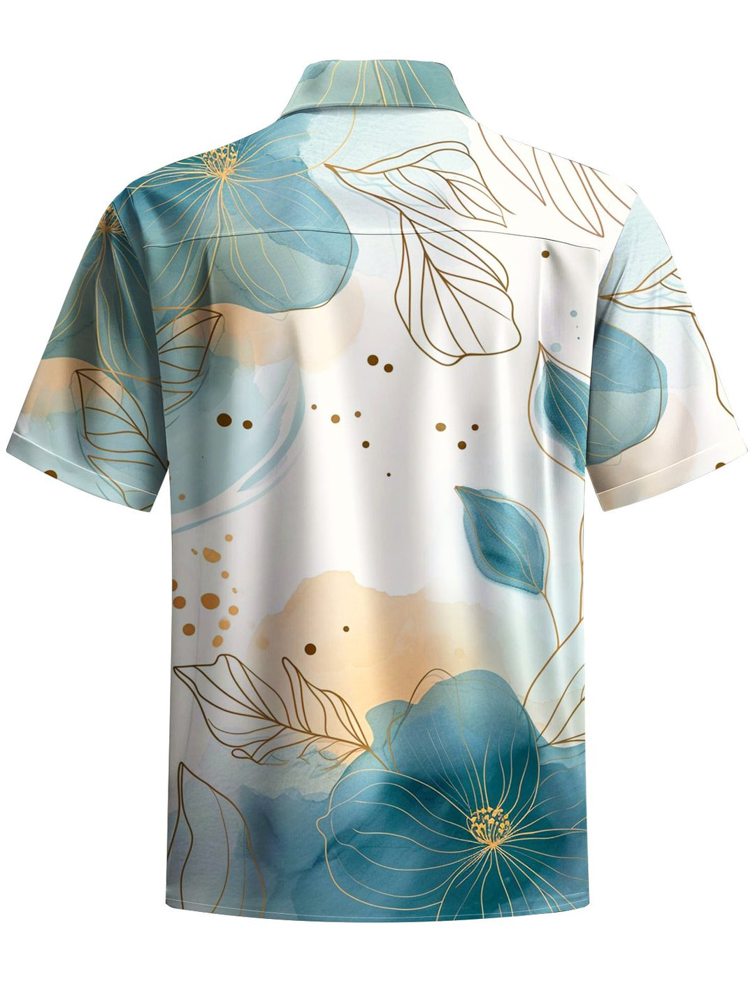 Alohadaddy® Casual Floral Art Print Chest Pocket Men&