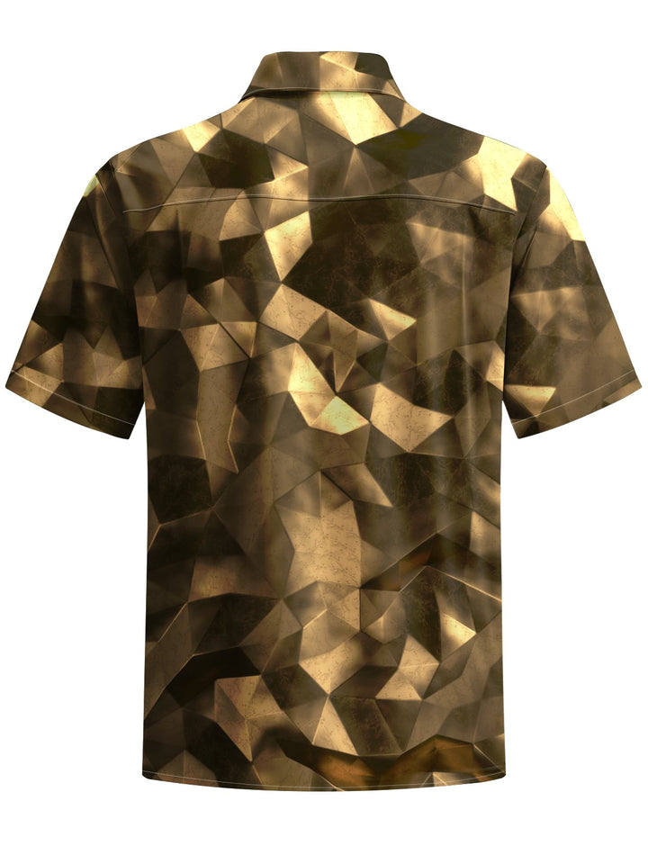 Alohadaddy® Retro Geometric Art Print Chest Pocket Men&