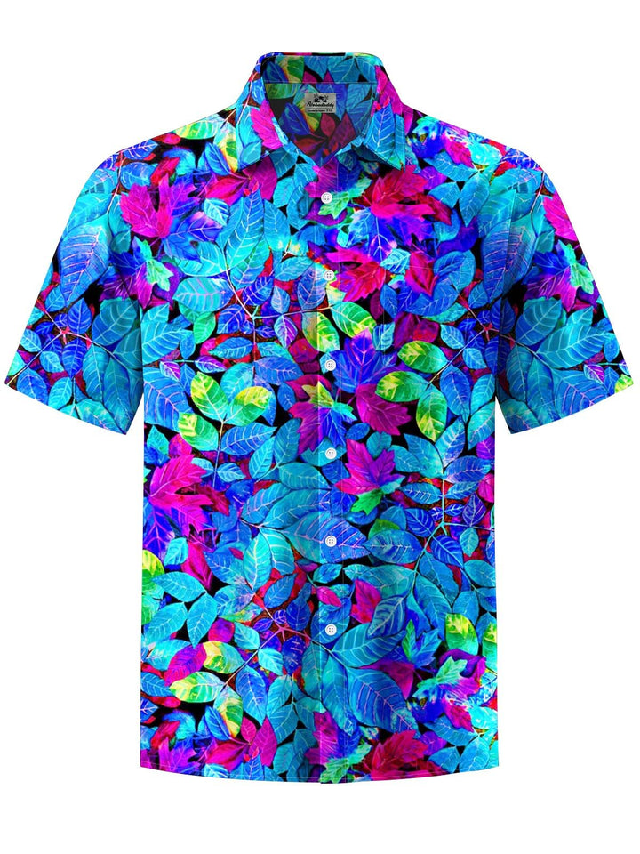 Alohadaddy® Casual Leaf Print Art Pocket Elastic Men&