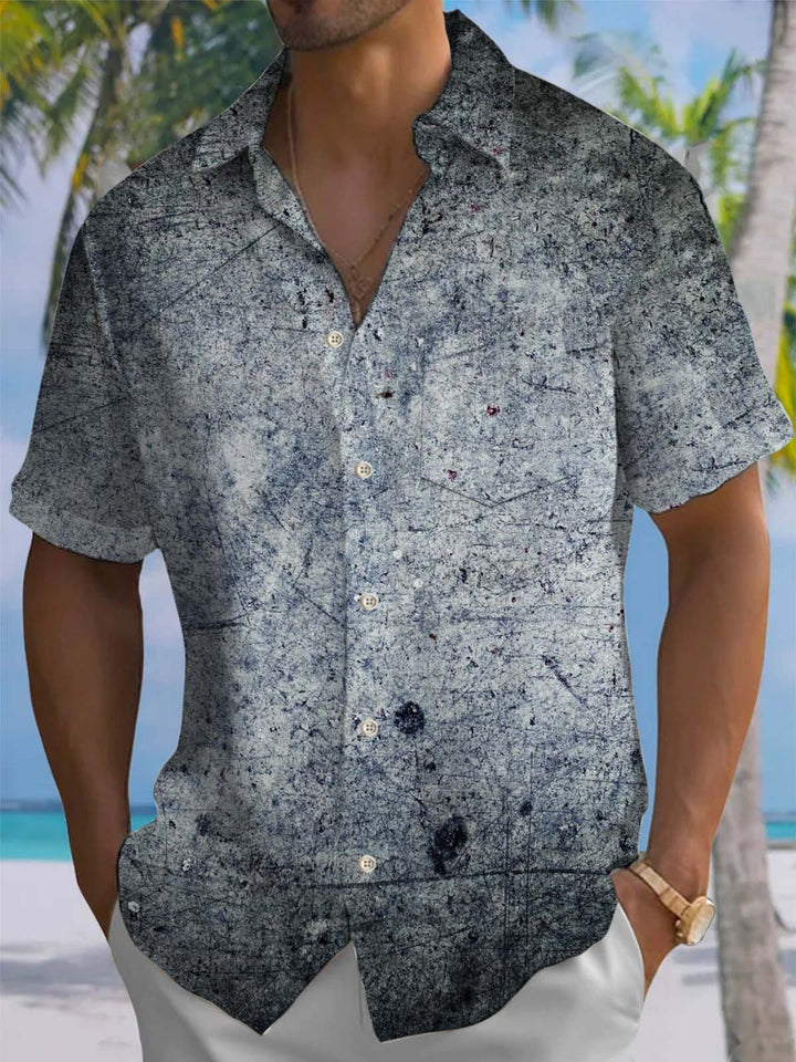 Alohadaddy® Casual Abstract Print Art Pocket Stretch Men&