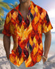 Alohadaddy® Casual Abstract Print Art Button Pocket Cardigan Men's Short-Sleeve Shirt