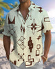 Alohadaddy® Men's Short-Sleeve Shirt  Casual Geometric Art Print Button-Down Cardigan with Pockets