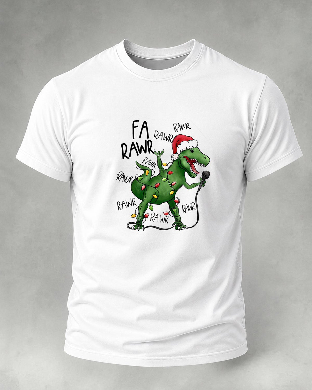 Alohadaddy® Holiday Christmas Print Crew Neck Short-Sleeve T-Shirt