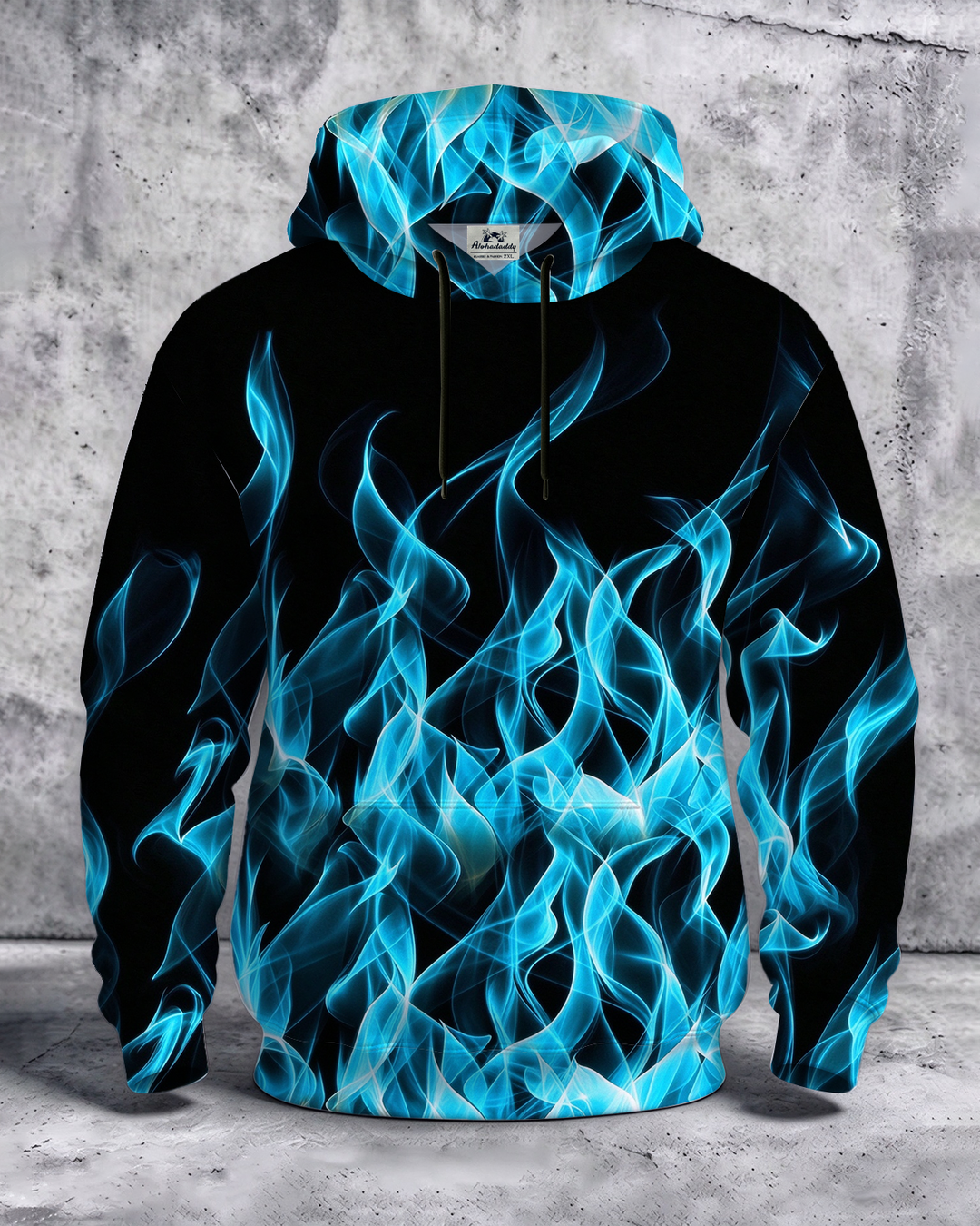 Alohadaddy® Men’s Abstract Flame Print Pullover Hoodie