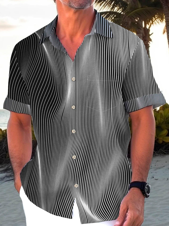 Alohadaddy Retro Stripe Print Men&
