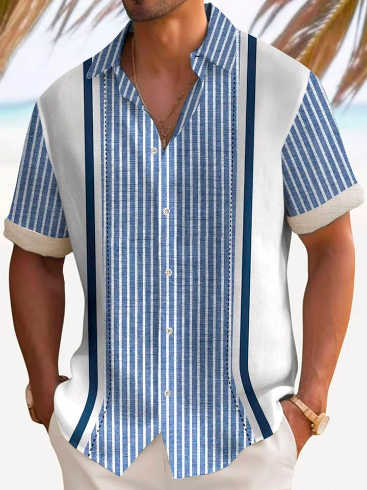 Alohadaddy Retro Striped 3D Print Men&