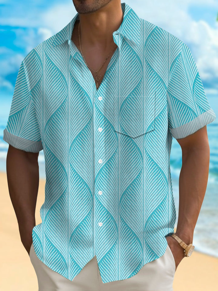 Alohadaddy Retro Geometric Gradient Texture Print Men&