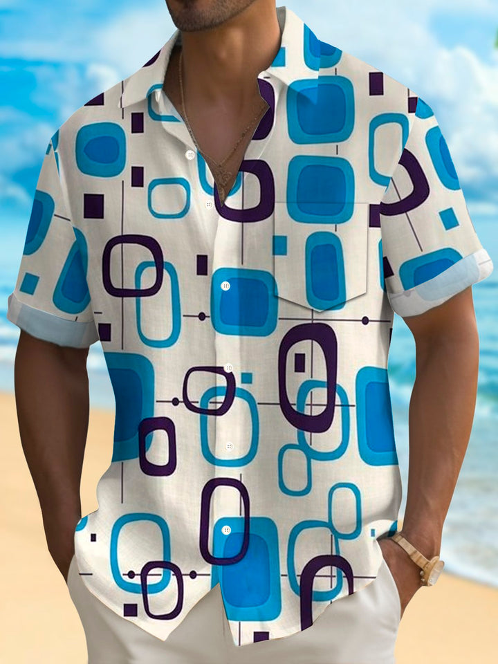 Alohadaddy Retro Geometric 3D Print Men&