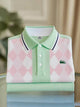 Alohadaddy® Business Casual Plaid Logo Print Glossy Elastic Button Men's Long Sleeve Polo Shirt Big & Tall