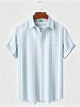 Alohadaddy® Men's Short-Sleeve Button-Down Shirt with Pocket Abstract Print