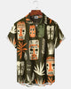 Alohadaddy® Men's Hawaiian Tiki Cocktail Pocket Short-Sleeve Shirt