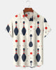 Alohadaddy® Casual Polka Dot Bowling Print Men's Short-Sleeve Shirt
