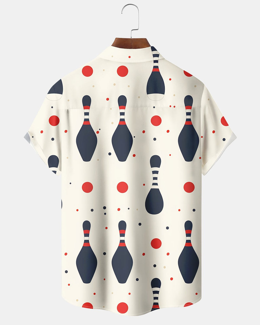 Alohadaddy® Casual Polka Dot Bowling Print Men&