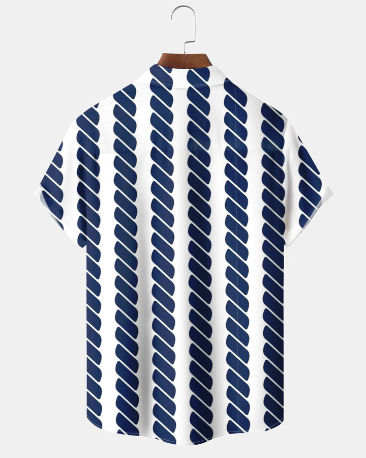 Alohadaddy® Basic Striped Print Men&