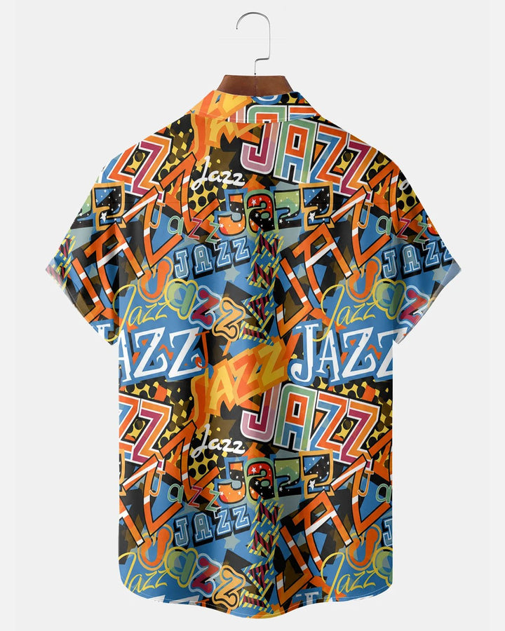 Alohadaddy® Casual Abstract Letter Print Men&