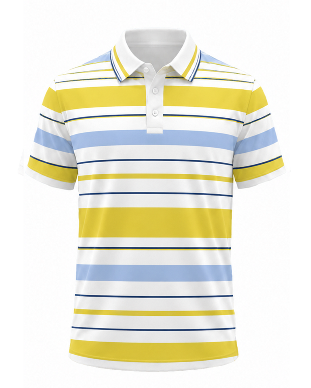 Men’s Basic Casual stripe Retro Print Button Down Polo Short-Sleeve Big &amp; Tall