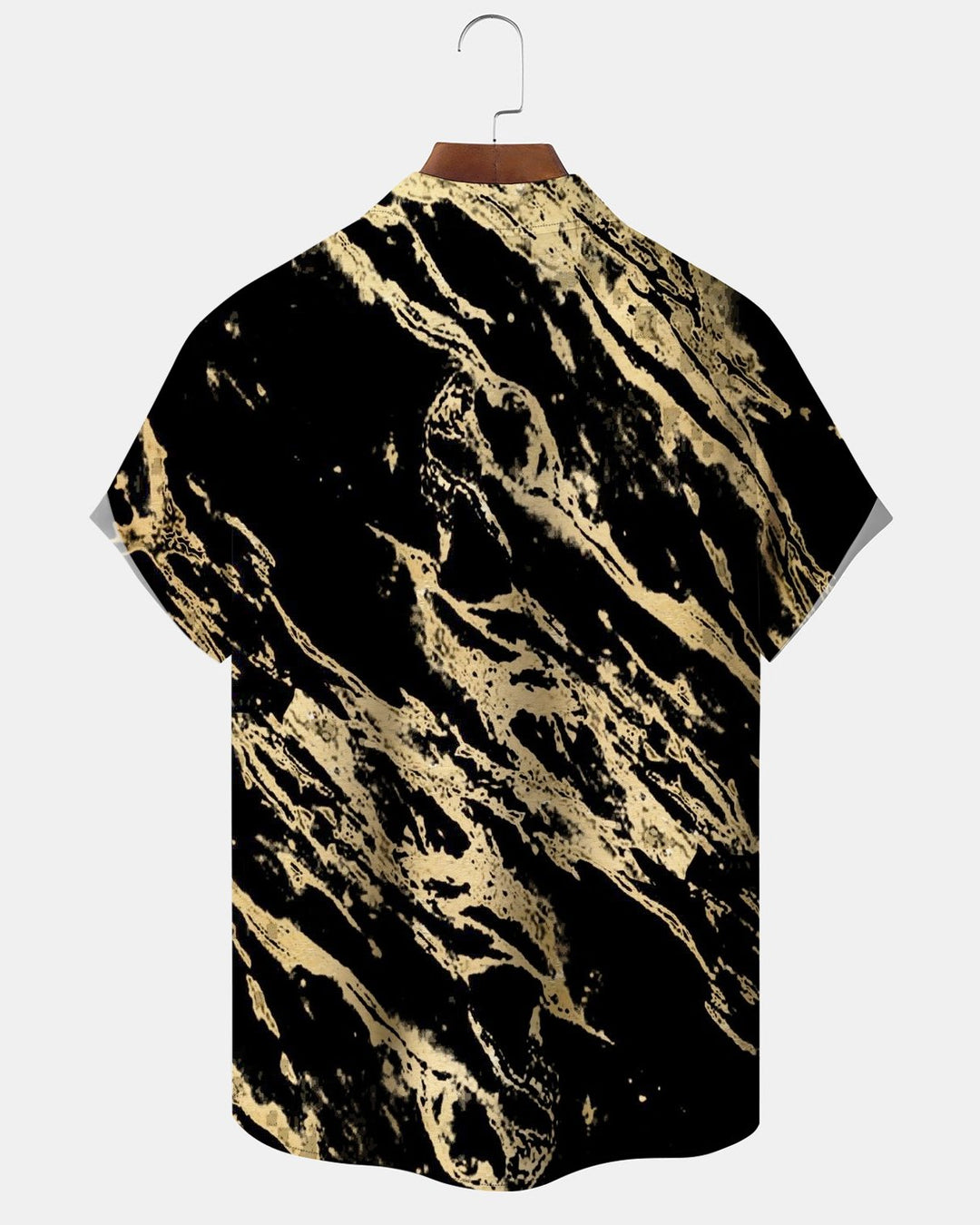Alohadaddy® Casual Abstract Gold Striped Print Men&