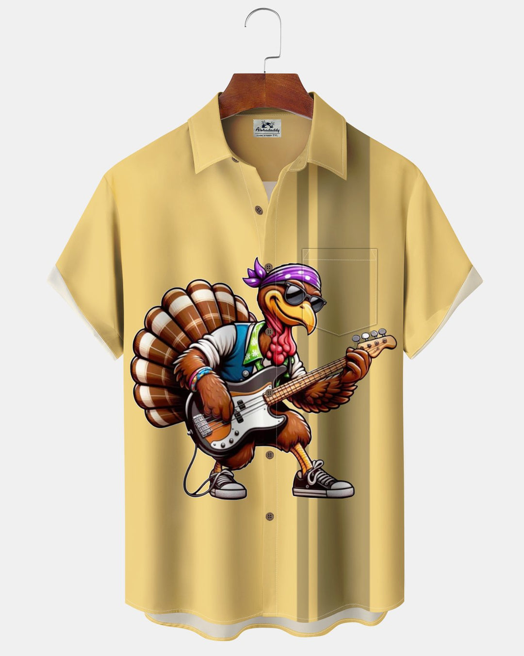 Alohadaddy® Thanksgiving Guitar Print Men&