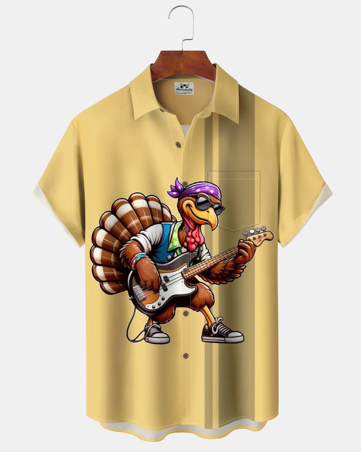 Alohadaddy® Thanksgiving Guitar Print Men&