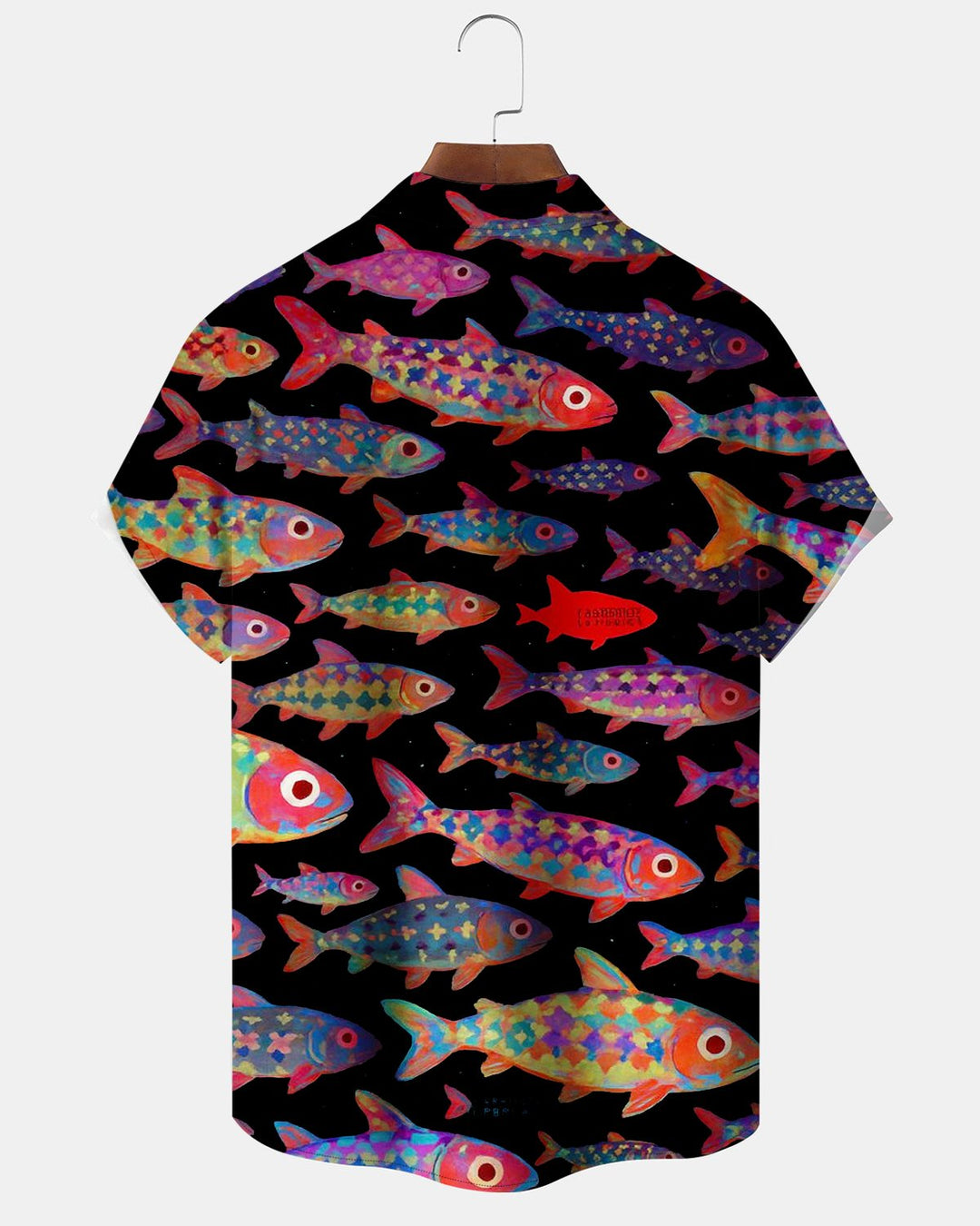 Alohadaddy® Casual Abstract Colorful Neon Goldfish Print Men&