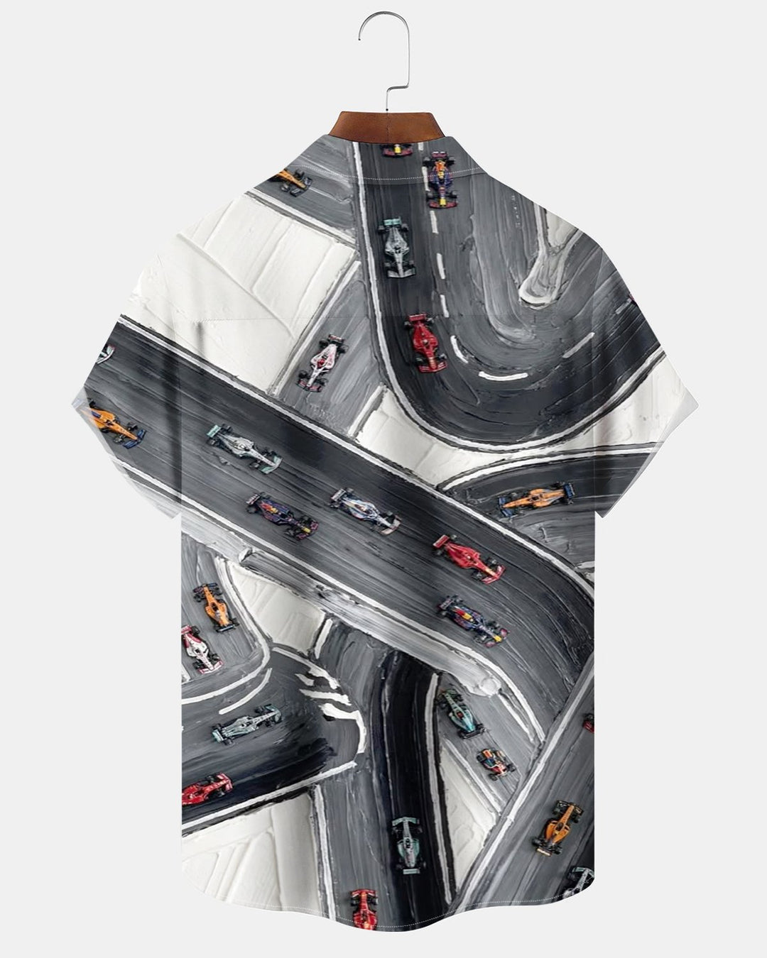 Alohadaddy® Casual Abstract Racing Track Print Men&