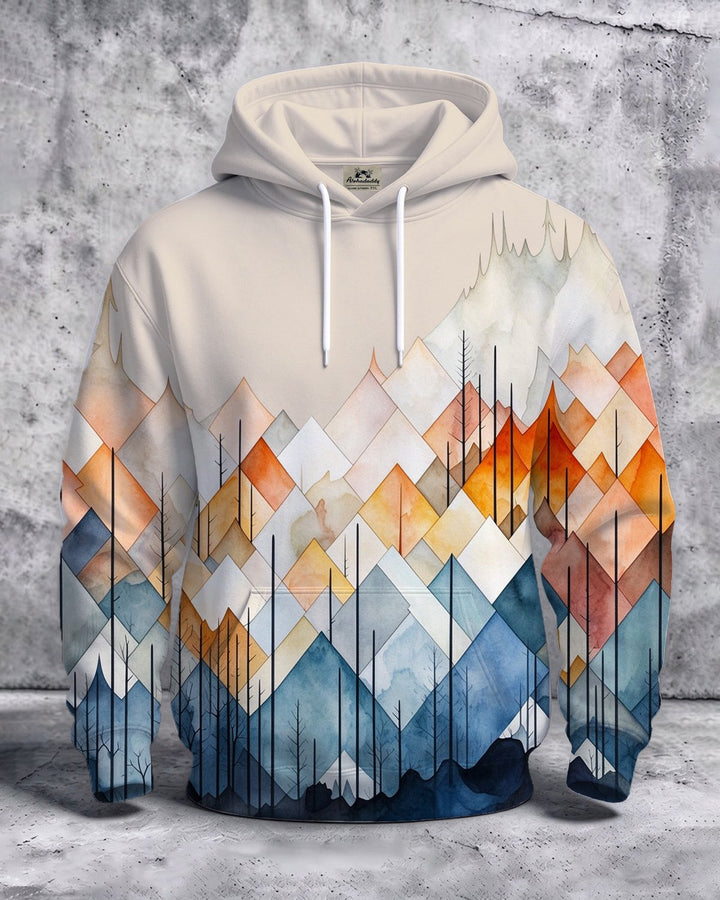 Alohadaddy® Casual Gradient Geometric Stripe Print Men&