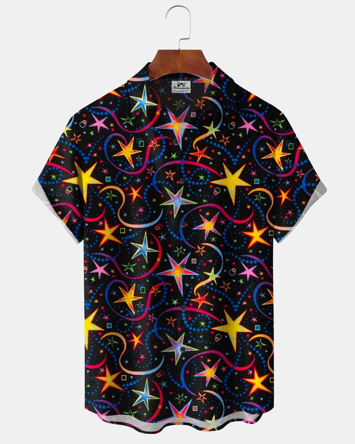 Alohadaddy® Holiday Christmas Star Lights Abstract Art Print Men&