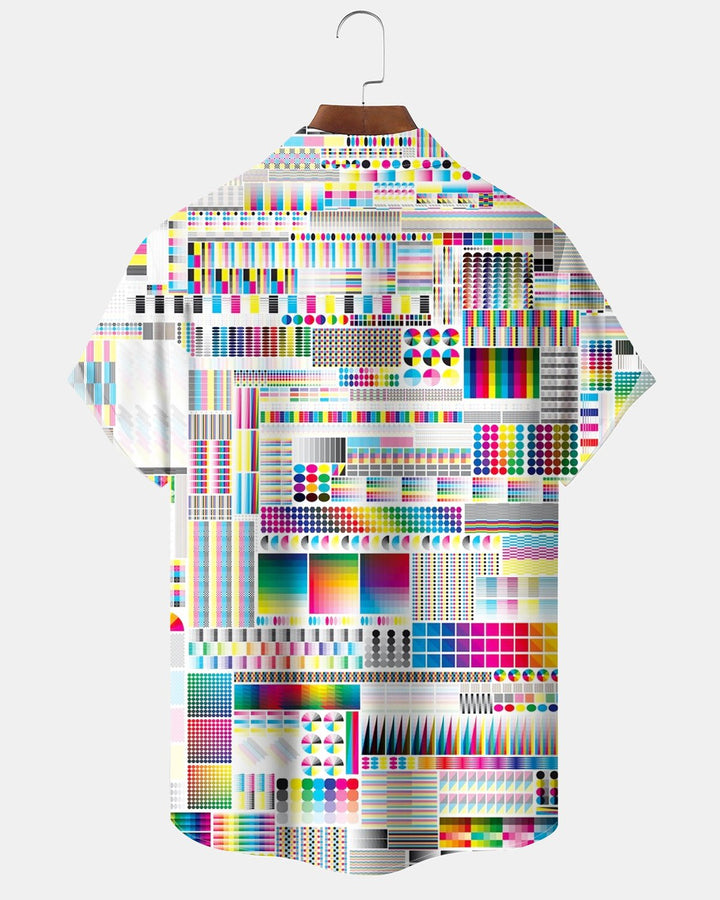 Alohadaddy® Casual Abstract Mosaic Art Print Men&