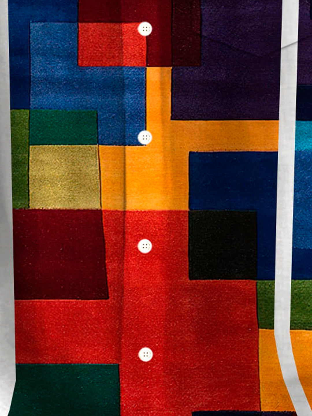 Alohadaddy Retro Color Block 3D Geometric Print Men&