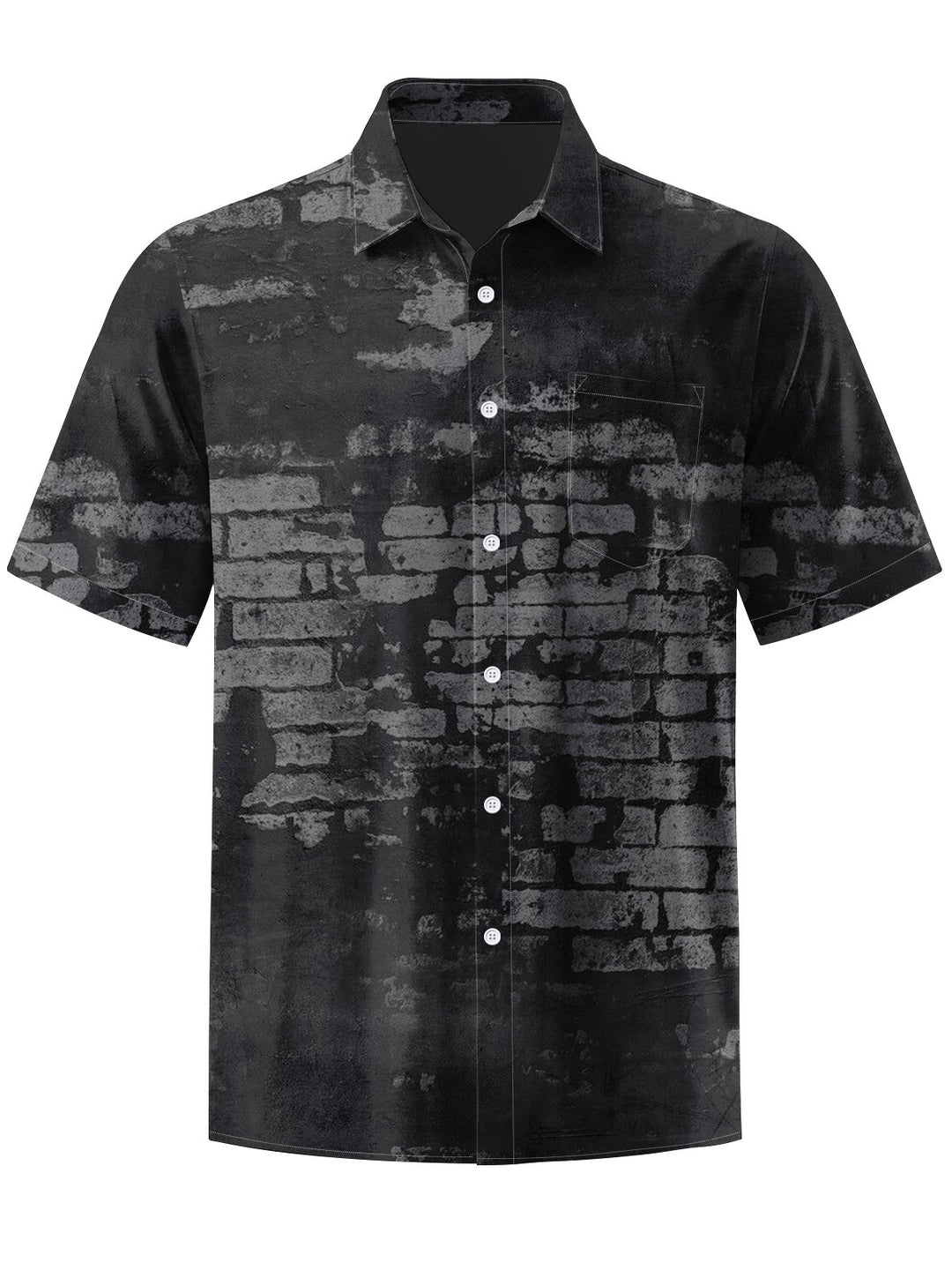 Alohadaddy® Casual Brick Wall Geometric Print Art Moisture Wicking Men&