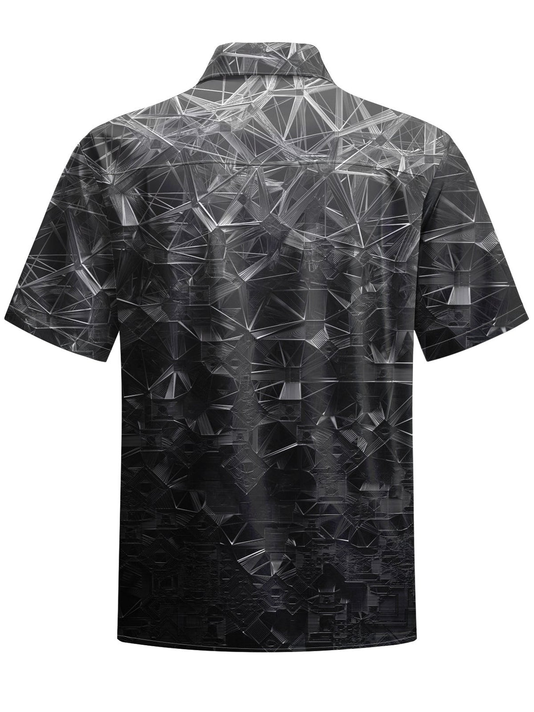 Alohadaddy® Casual Geometric Gradient Print Art Mens Moisture Wicking Short Sleeve Shirt Big &amp; Tall