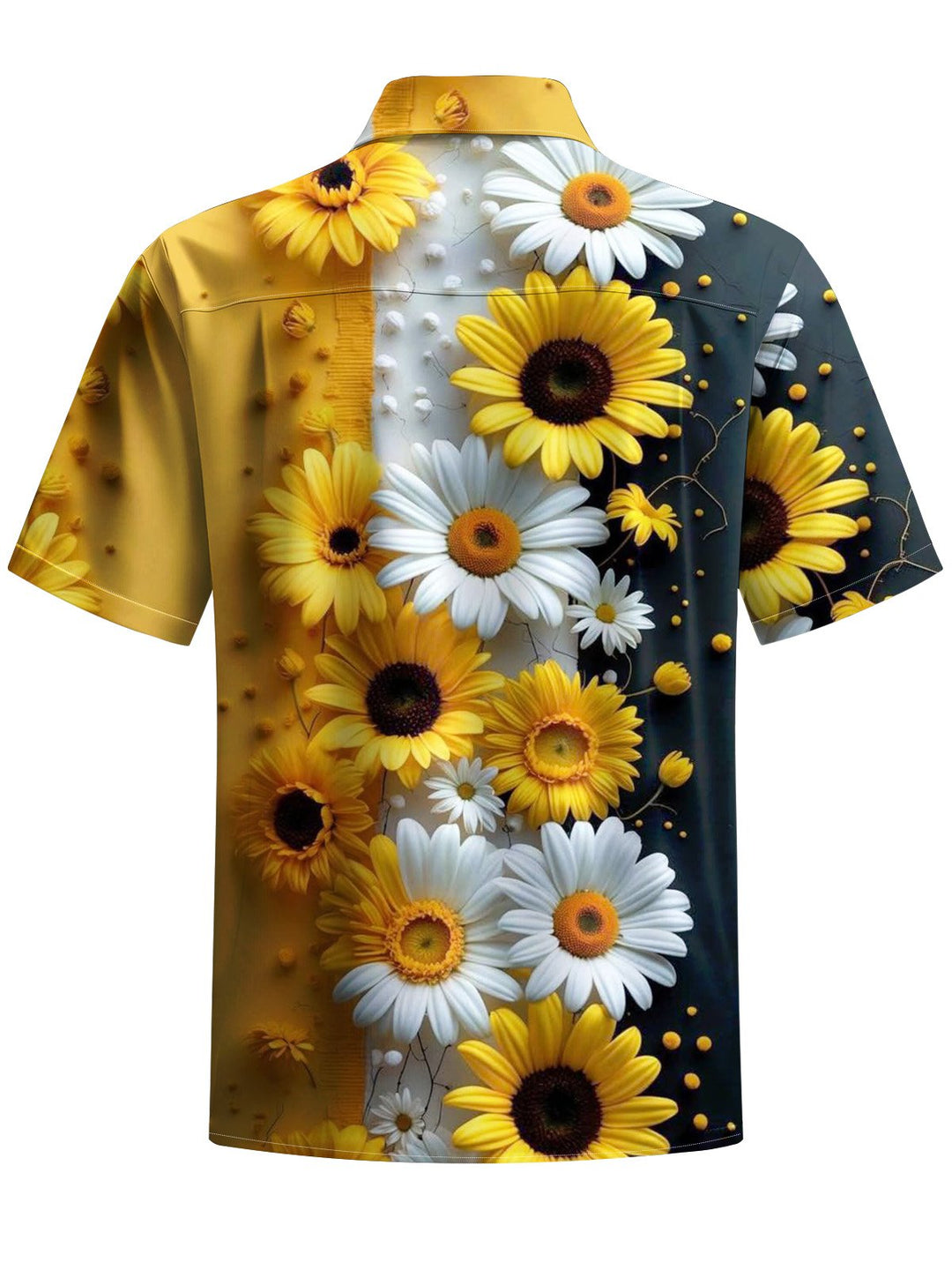 Alohadaddy® Casual Floral Art Print Chest Pocket Men&