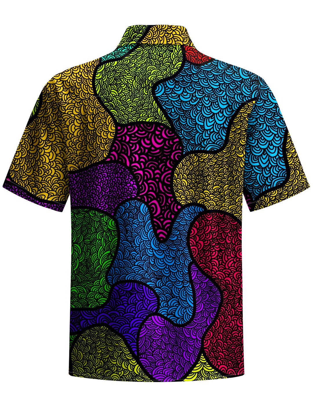 Alohadaddy® Vintage Geometric Art Print Chest Pocket Men&
