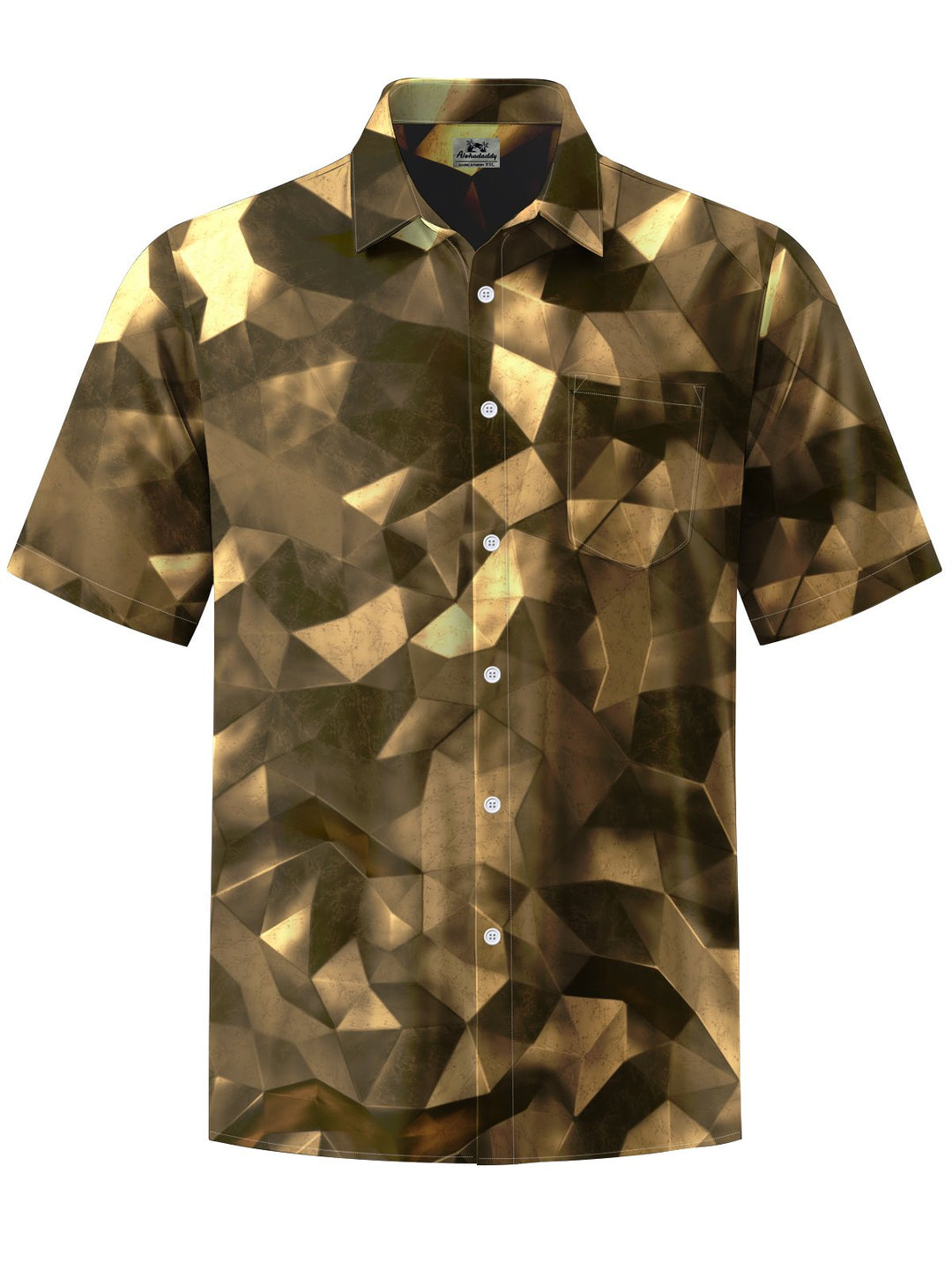 Alohadaddy® Retro Geometric Art Print Chest Pocket Men&