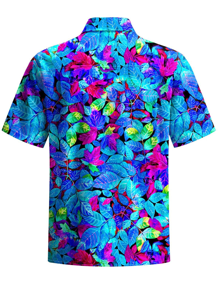 Alohadaddy® Casual Leaf Print Art Pocket Elastic Men&