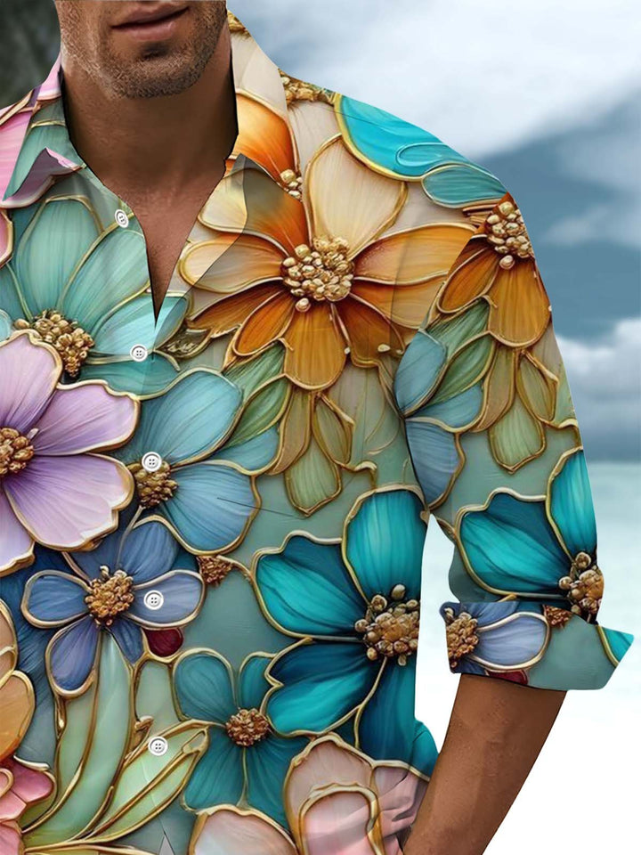 Alohadaddy® Casual Floral Art Print Stretch Men&