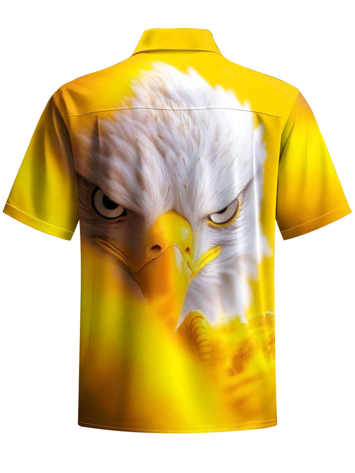 Alohadaddy® Casual Eagle Print Art Pocket Stretch Men&