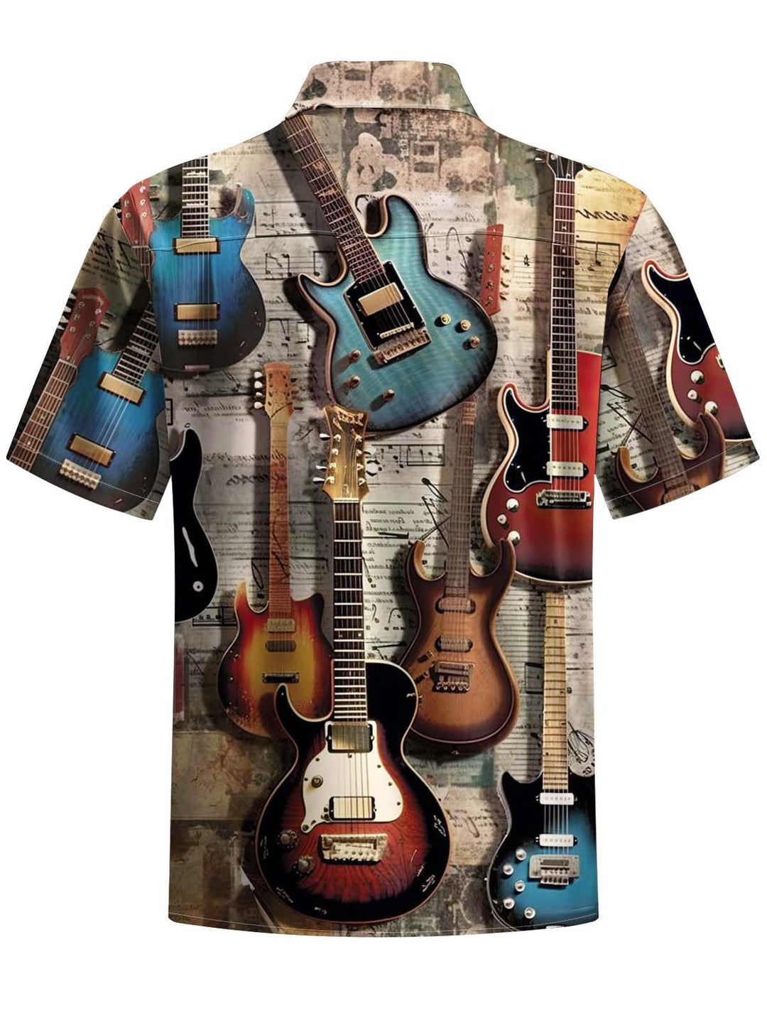 Alohadaddy® Vintage Guitar Print Art Pocket Stretch Men&