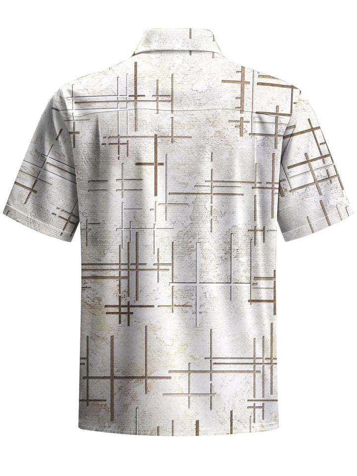 Alohadaddy® Casual Stripe Print Button Pocket Stretch Men&