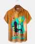 Alohadaddy® Casual Print Art Button Pocket Cardigan Men's Short Sleeve Shirt Big & Tall