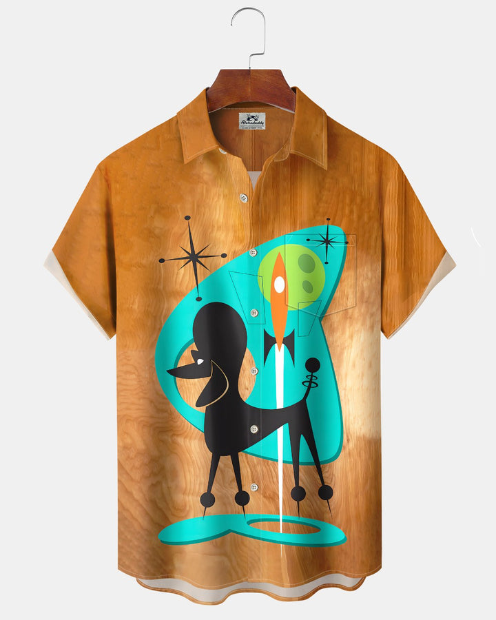 Alohadaddy® Casual Print Art Button Pocket Cardigan Men&
